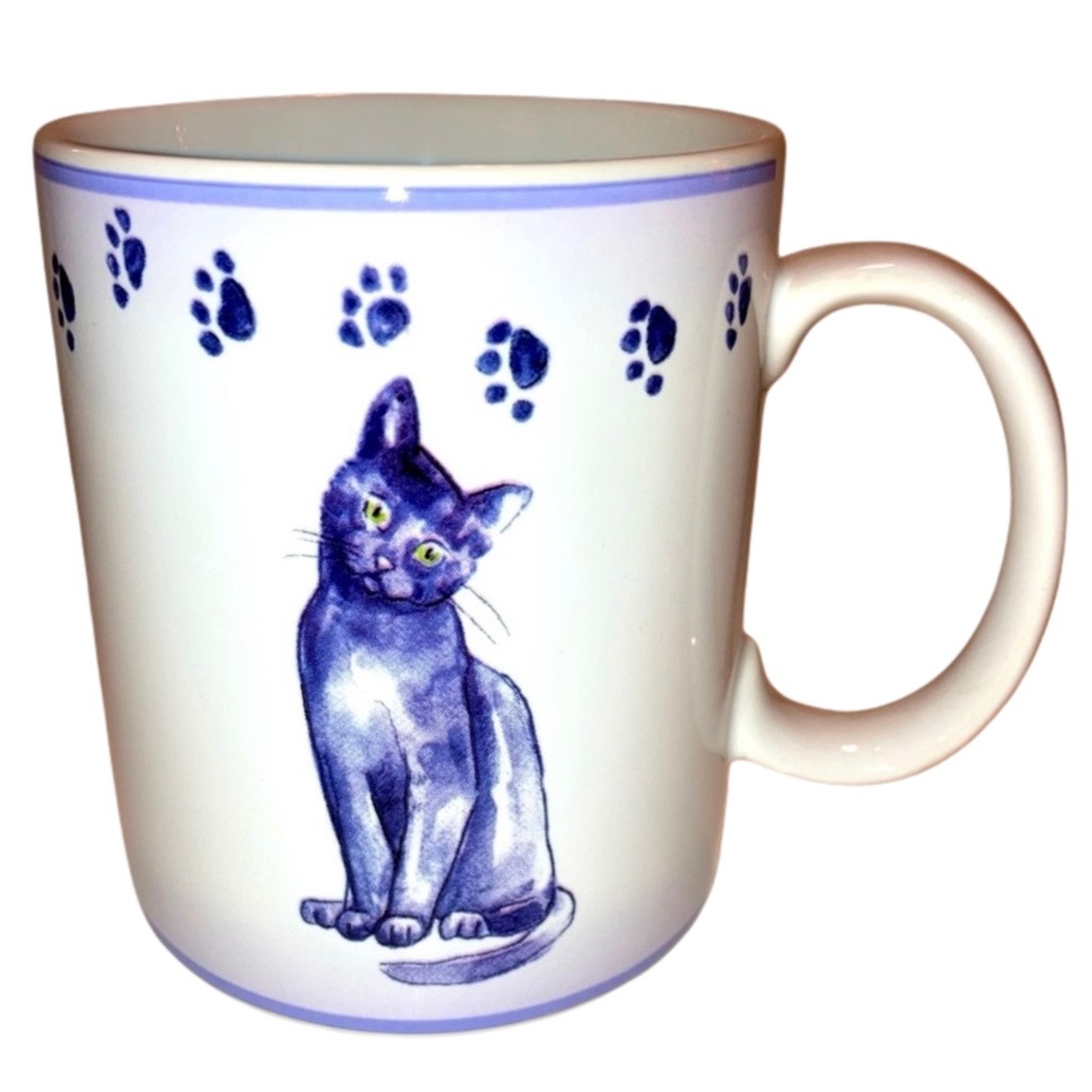 RARE Casamoda Cat Paw Prints Limited Edition Collectible Kitty NEW Ceramic Mug